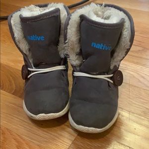 Native fur lined boots